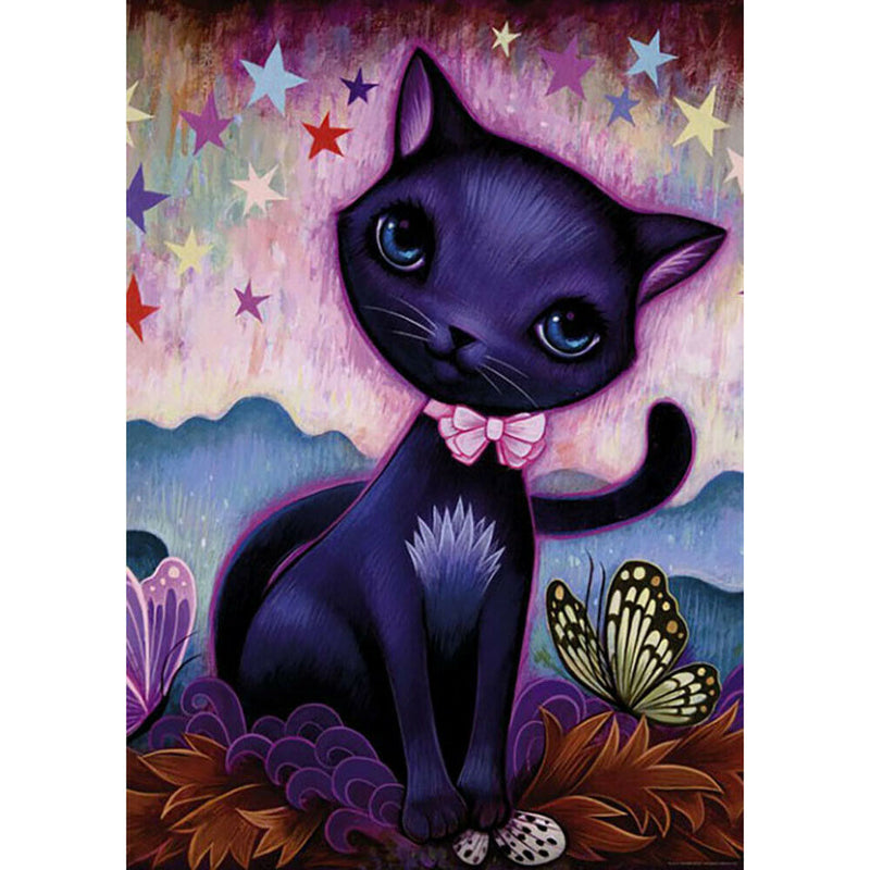5D DIY Full Drill Diamond Painting Kitten Cross Stitch Embroidery Mosaic