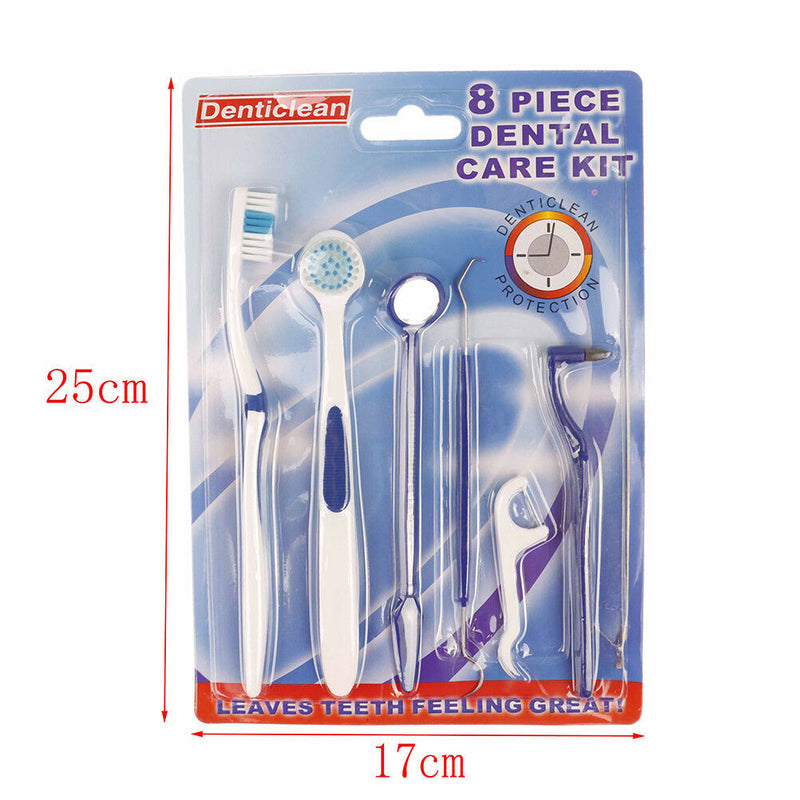8Pcs Professional Dental Oral Hygiene Kit Tools Deep Cleaning Teeth Care Random-