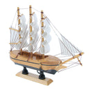 Nautical Wooden Sailboat Boat Bookshelf Home Party Decorative Craft 18cm