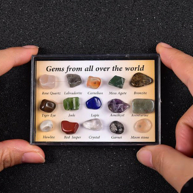 15xNatural Mineral Specimen Gift Polished Stone  Gemstones Quartz Collectible