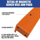 2PC 4.5 inchMagnetic Bench Vice Jaw Pad Multi-Groove Vise Holder Grips Heav