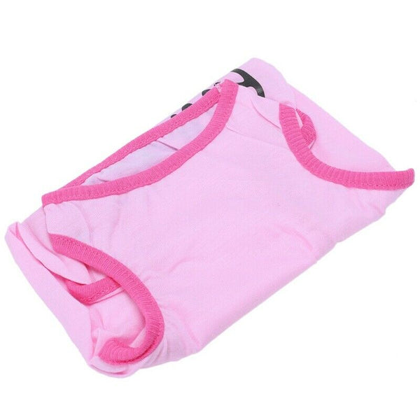 Fashion Cool Clothes Lover Vest T-Shirt for Puppy Dog Cat-Pink XL