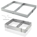 1Pcs Flexible Stainless Steel Rectangle Cake Ring Baking tool Mould Newest Use