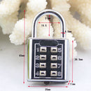 4 Pop  Digit Push Button Combination Padlock Luggage Travel Code Lock