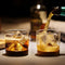 New Whiskey Glass Small Glass Japanese Style Mountain Wooden Bottom Wine Gl A8V7