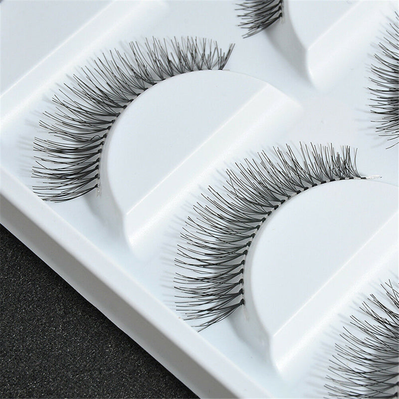 5 Pairs Women's Natural Sparse Cross Eye Lashes Extension Makeup False Eyelashes