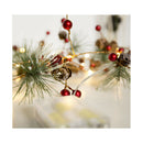 Red berry Christmas Garland Lights LED Copper Fairy lights Pinecone string  O1R5
