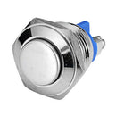 2x Waterproof Push Button Switch 16mm 3A/250V Metal Momentary Horn Self ESO