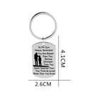 To My Son/Love Stainless Steel Pendant Necklace + Keychain Gift Braver Stronger