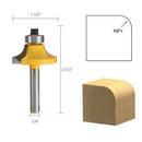 4 Piece 1/2'' 3/8'' 1/4'' 1/8'' Round Over Edge Forming Router Bits - 1/4" Shank