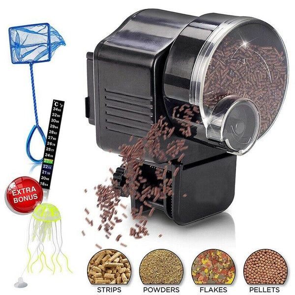 2X(Automatic Fish Feeder Aquarium Feeder Fish Food Vacation Feeder Auto Fee