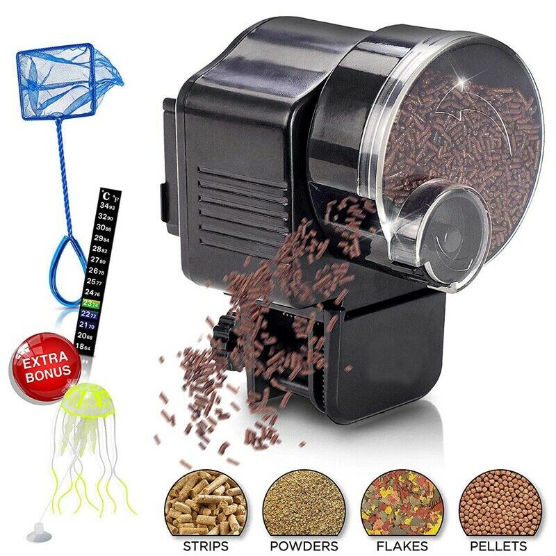 2X(Automatic Fish Feeder Aquarium Feeder Fish Food Vacation Feeder Auto Fee