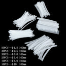 150Pcs 100mm 2:1 Heat Shrink Tubing Polyolefin Transparent Tube Sleeving Set Fh