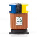 5Pcs 1:87 Scale Plastic HO Gauge Painted Trash Cans Set Railway Scenery