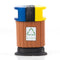 5Pcs 1:87 Scale Plastic HO Gauge Painted Trash Cans Set Railway Scenery