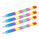 4pcs 8 Sections Stacker Swap Building Block Pencils Children Gifts Colorful