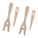 4x Wood Knitting Fork Lucet