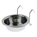2 Pcs Stainless Steel Food Water Cup Feeder Feeding Dish For Parrot Bird Macaw