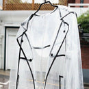 Eva Transparent Raincoat Waterproof Raincoat Outdoor Travel Track Hooded Po Z3O8