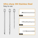 12 IN 1 Stainless BBQ Condiment Spice Roast Curing Syringe W/Neddles Meat Claws