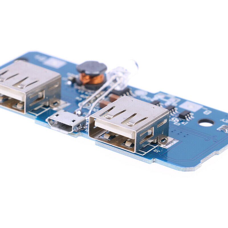 Dual Micro USB 3.7V to 5V 2A Boost Mobile Power Bank DIY Charger Step Up Boa Hn