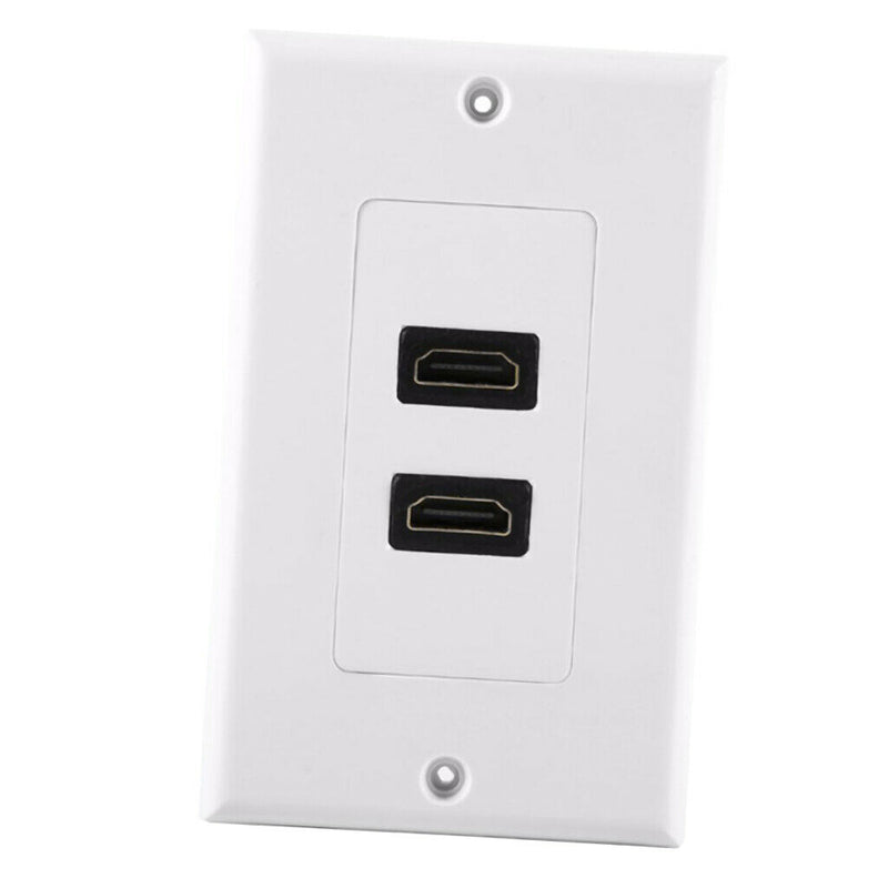 2 Pack HDMI Wall Plate, Dual 2 Port 4K HDMI Component Composite Audio Video
