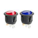 4pcs 12V LED Dot Light Car Boat Round Rocker On/Off Toggle  Waterproof,