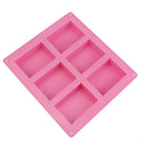Rectangle Soap Mold Silicone Homemade Craft Chocolate Cake Mould Tray 6-Cavity