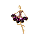 Charm Lovely Crystal Christmas Ballet Girl Brooch Pin Clothing Decoration