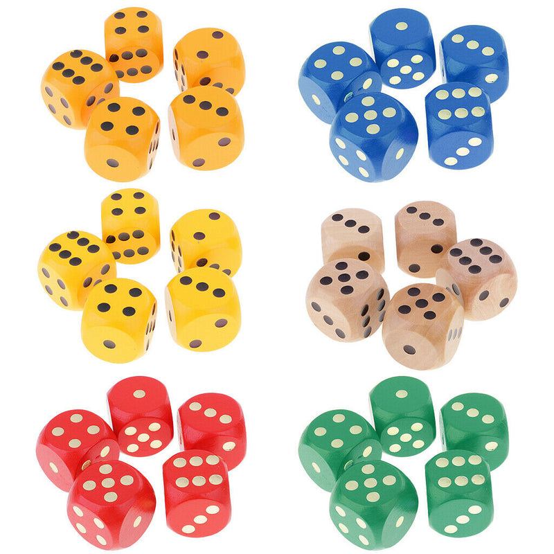 5Pcs 3cm D6 Six Sided Dice for   RPG MTG Gaming Toys Orange