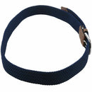Male Female Belt Buckle Canvas Leather Belt Strap Waistband Elastic Navy D5J8