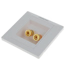 White Speaker 2 Binding Post Banana Jack Wall Face Plate Panel