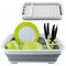 Foldable Dish Kitchen Storage Holder Drainer Bowl Dinnerware Draining Tray
