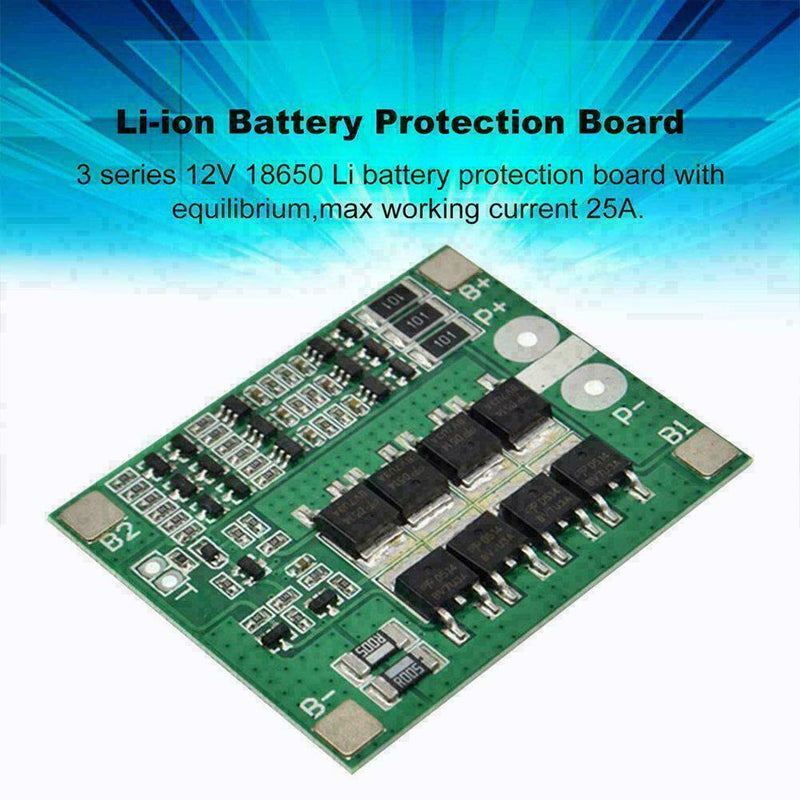 1PCS 12V 18650 Li-ion Lithium Battery 25A BMS PCB Protection Board Balance O7F1