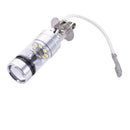 2pcs H3 Auto Replacement 100W 6000K Iceberg Blue LED Fog Driving Light Bulbs