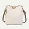Simple Pure Women Leather Shoulder Bags Casual Messenger Bucket (White)
