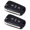 2 fit for KIA K5 K2 Sportage Hyundai i20 3-Button Flip Remote FOB Key Case Shell