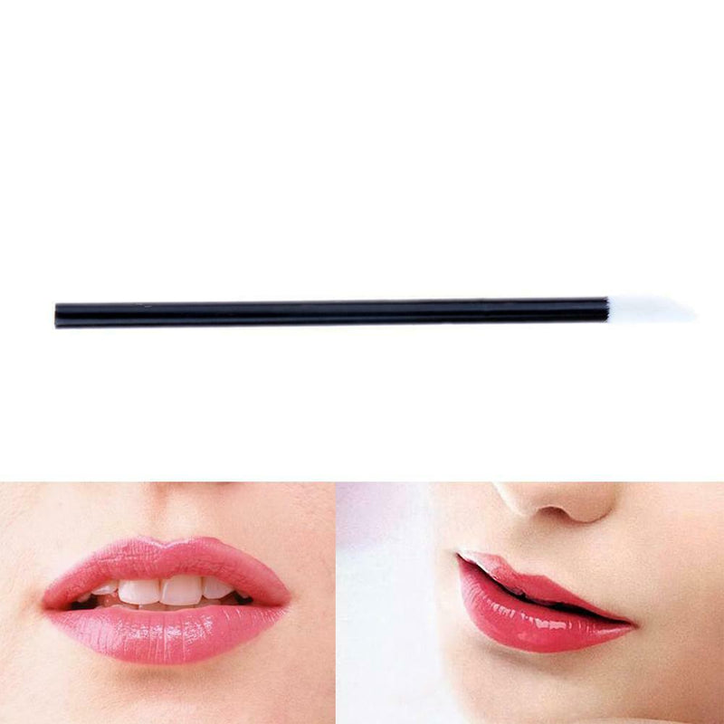 50pcs Disposable Lip Brush Lipstick Gloss Wands Lipbrush Makeup Tool Black