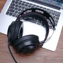 2.2m Wired 3.5mm Plug Headset Gaming Earphone with LED Light Microphone A