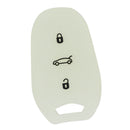 Car Key Protive Cover Holder for BUICK Flip Smart 3 Buttons Remote Key Fob White
