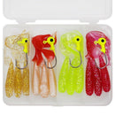 16Pcs/Set Lead Hooks Set + Soft Lures Artificial Worm Shrimp Minnow Baits L