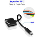 2 in 1 Type-C To 3.5mm AUX Audio Headphone Adapter Charger Cable black