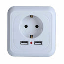 European Standard Dual USB Home Wall Socket European Socket Power Outlet Panel