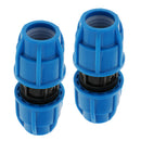 2Pcs PE Straight Union Garden Hose PE Connector Heavy Duty Water Hose Fittings