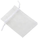 100 x White Organza Wedding Party Gift Bags