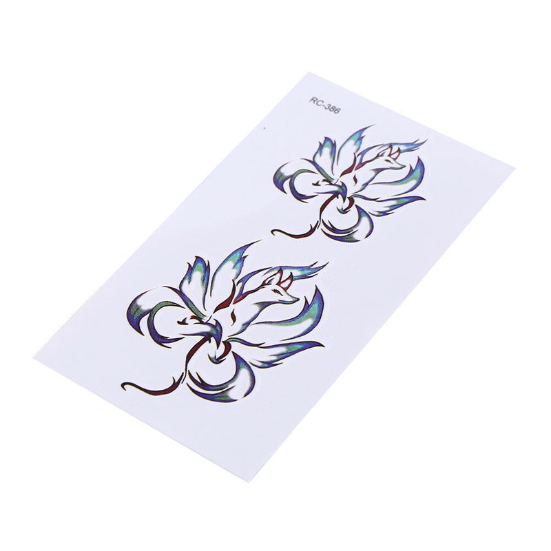 Waterproof Temporary Tattoo Stickers Nine Tail Fox Water Transfer flash tatoo Kw