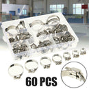 Stainless Steel 8-38mm Hose Pipe Hoop Useful Hose Clamps Wire Assorted hot 60pcs