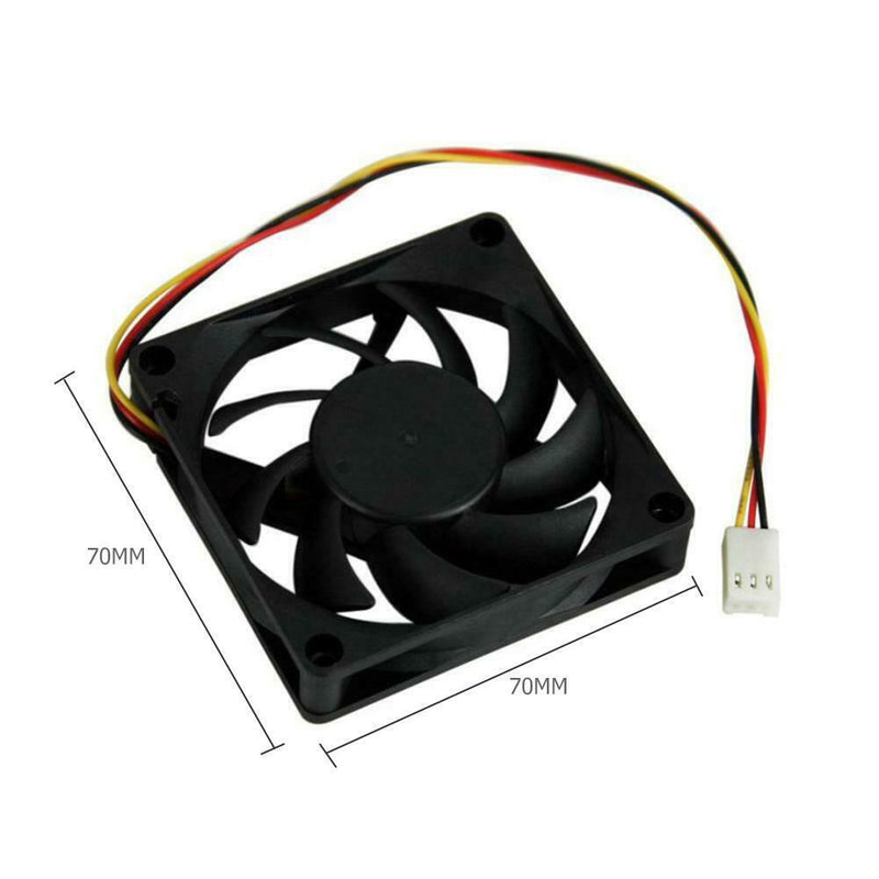 Quiet Radiator 70x70x15mm 12V Computer PC CPU Silent 3000RPM Cooling Fan