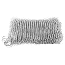 4*4" Stainless Steel Chainmail Scrubber for Home Cast Iron Cookware Cleaner