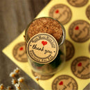 12* Round Paper Labels 'Thank you Hand made with love' HOT Gift Craft Food P7Q3